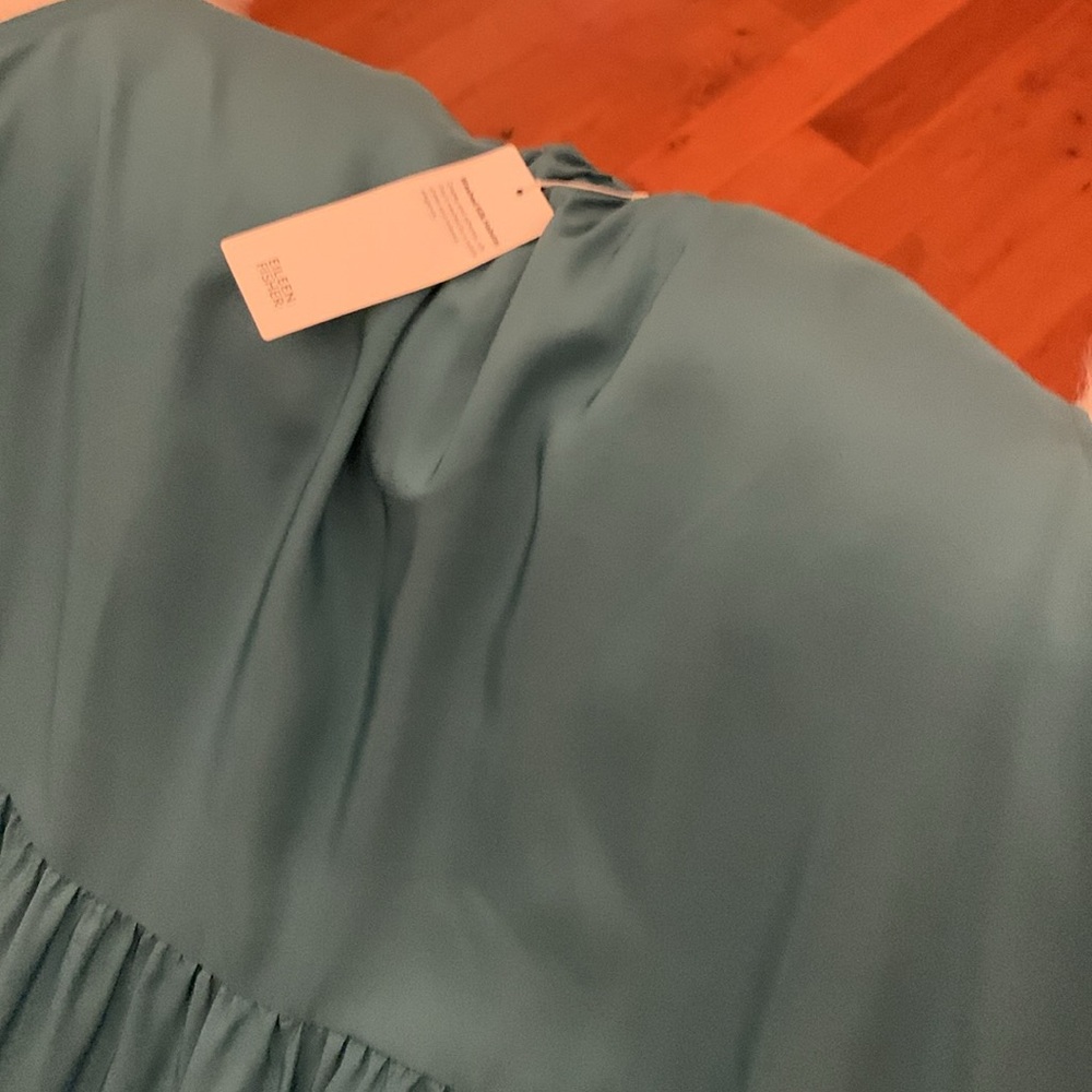 NWT Eileen Fisher River Washed Silk Tiered Dress - Picture 6 of 7